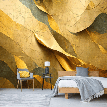 3D 4K gold texture golden luxury abstract design Wallpaper